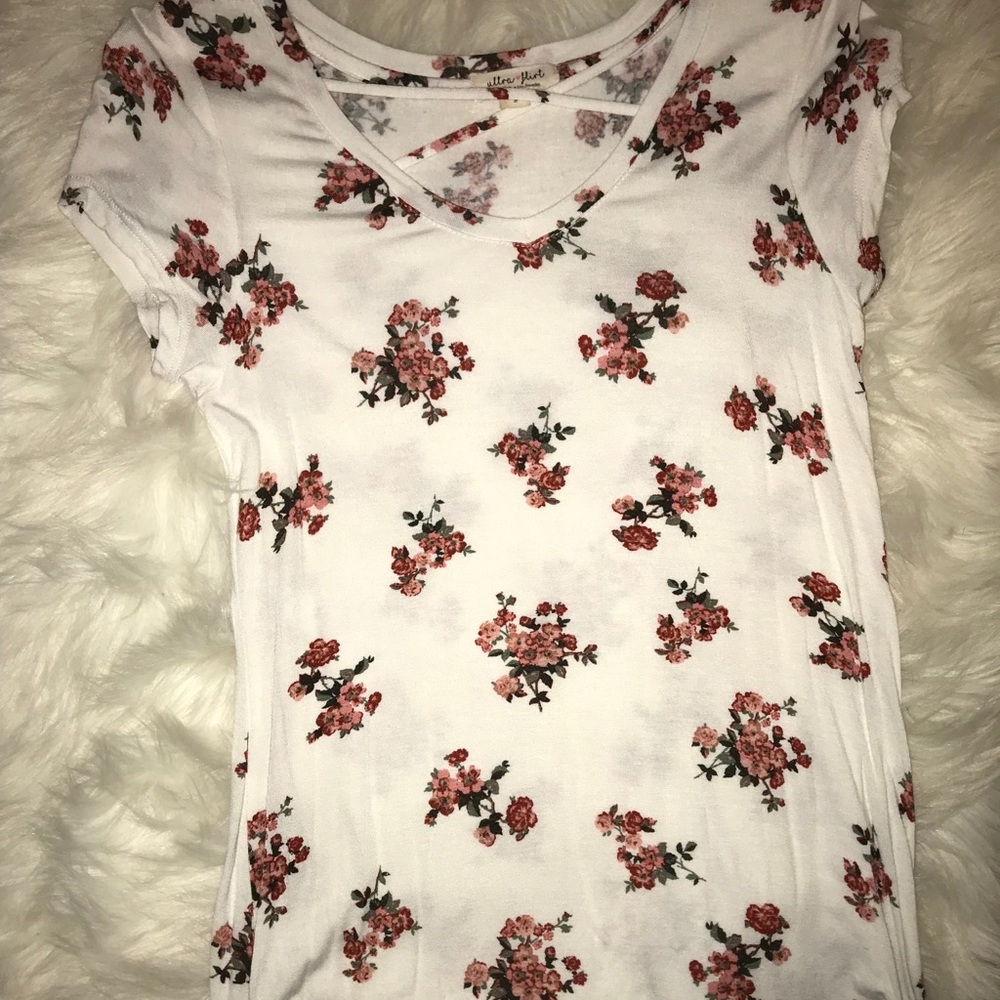 Floral CrIss Cross Tee